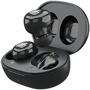 Portronics Harmonics Twins S16 Wireless Earbuds: 24-Hour Playtime, Clear Calls, Gaming, Low Latency, Bluetooth 5.3, LED Display, Type-C Fast Charging in Black