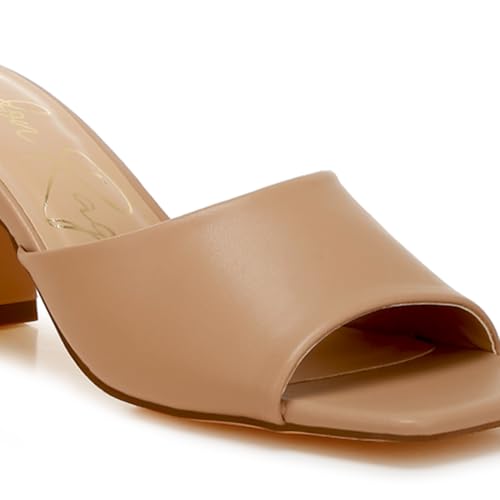 London Rag Faux Leather Block Heel Sandals for Women, Comfortable & Stylish