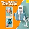 Karomouj Wall Mount Mobile Phone Holder with Hooks for Charging and Storage