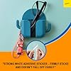 Karomouj Wall Mount Mobile Phone Holder with Hooks for Charging and Storage