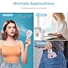 Munmoll Cute Mini Handheld Fan: 6-Hour Rechargeable 2000 mAh Portable Desk Fan
