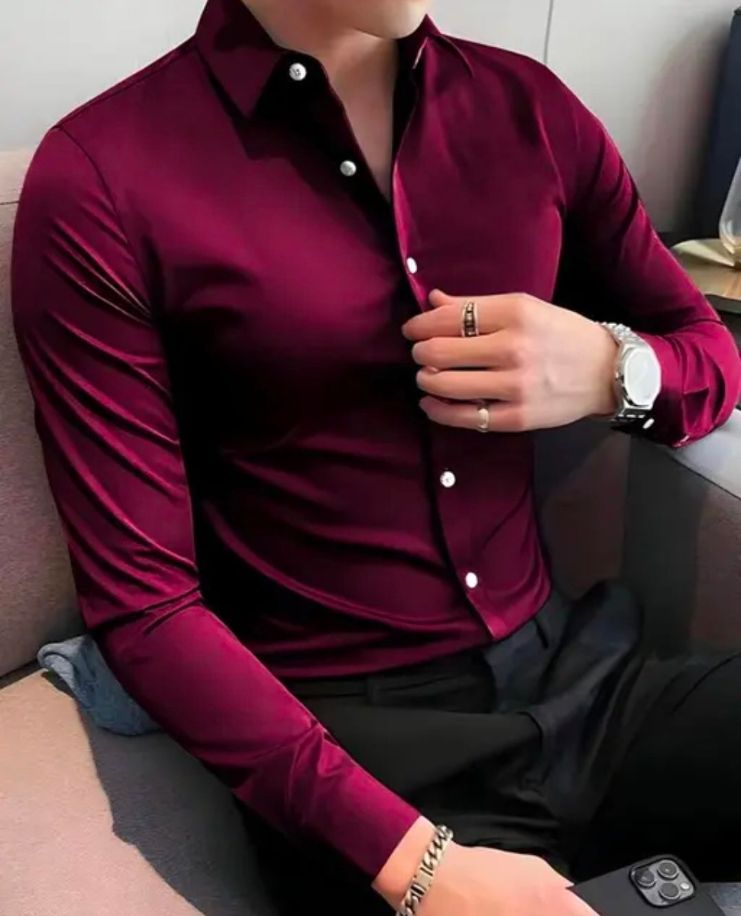 Solid Men Formal wear shirt