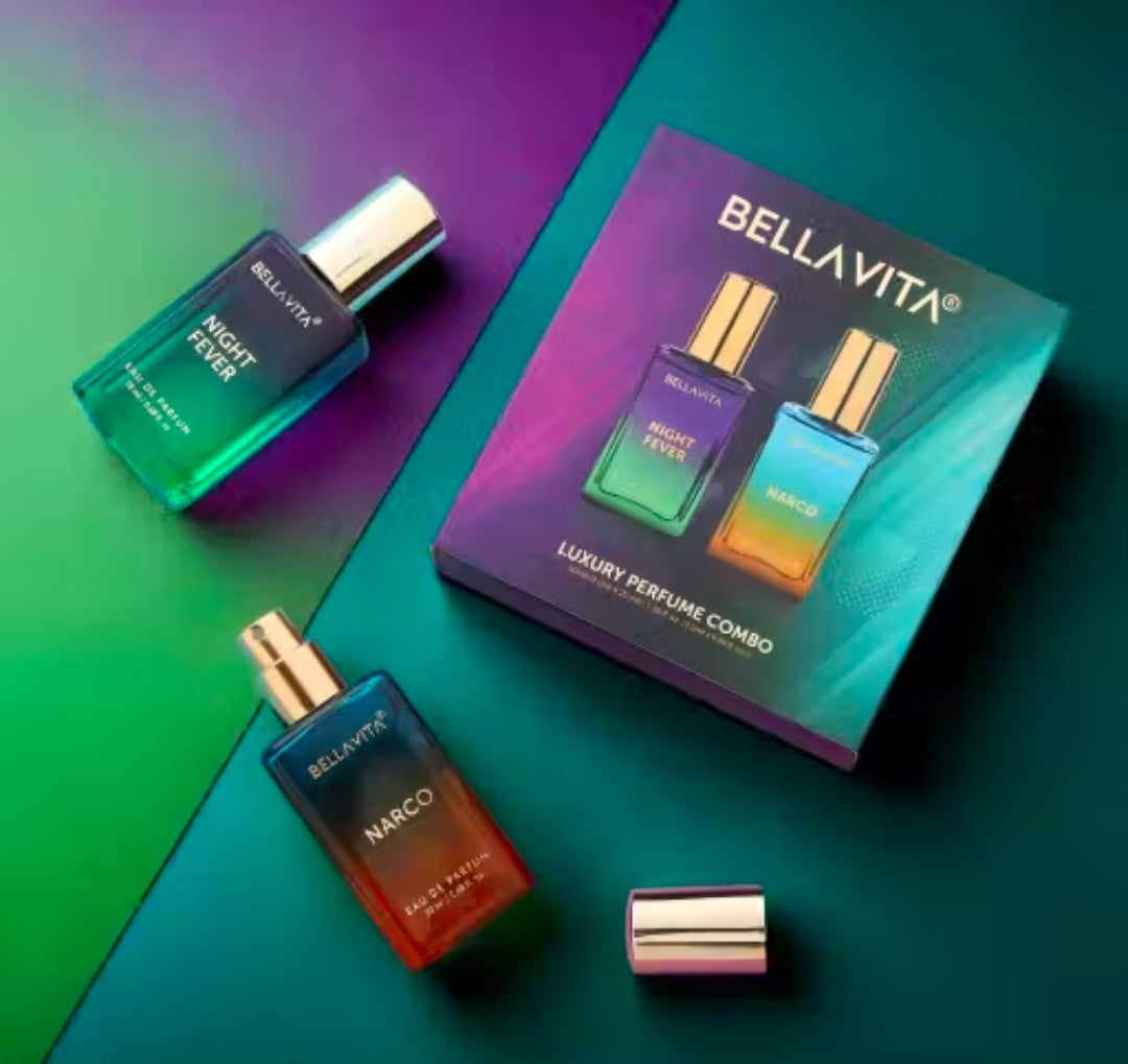 Bella Vita Unisex Night Fever + Narco EDP Perfume Combo For Men and Women 20 ml Each ( Pack of 2 items )