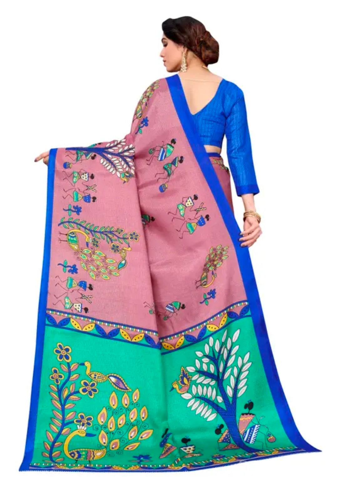 Silk Yellow Tassels and Latkans Saree With Blouse