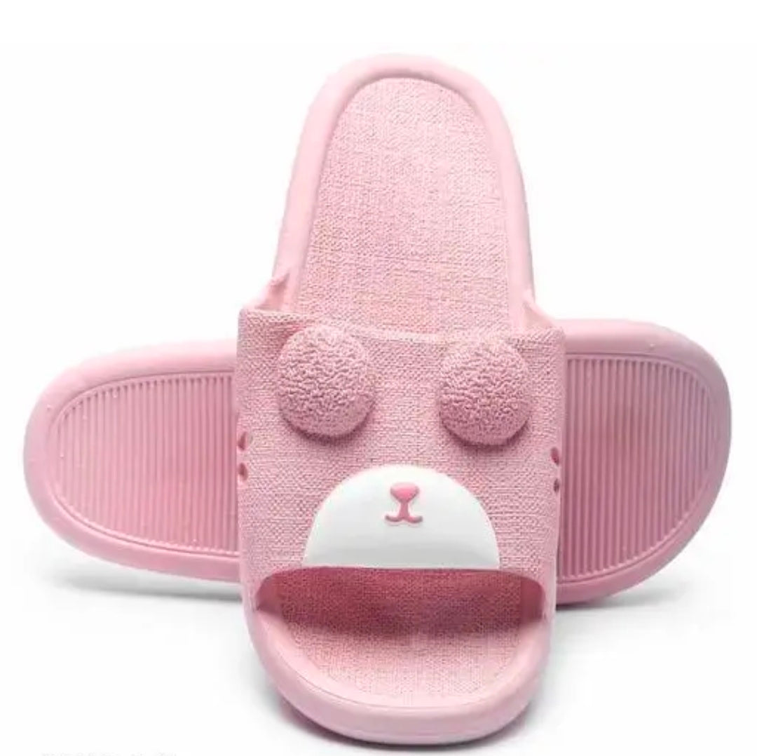 Women's Home Flip - Flops & Slippers Summer Indoor Bath Couple Bathroom Cute Teddy Flip Flops ,Daily Wear , Casual Wear