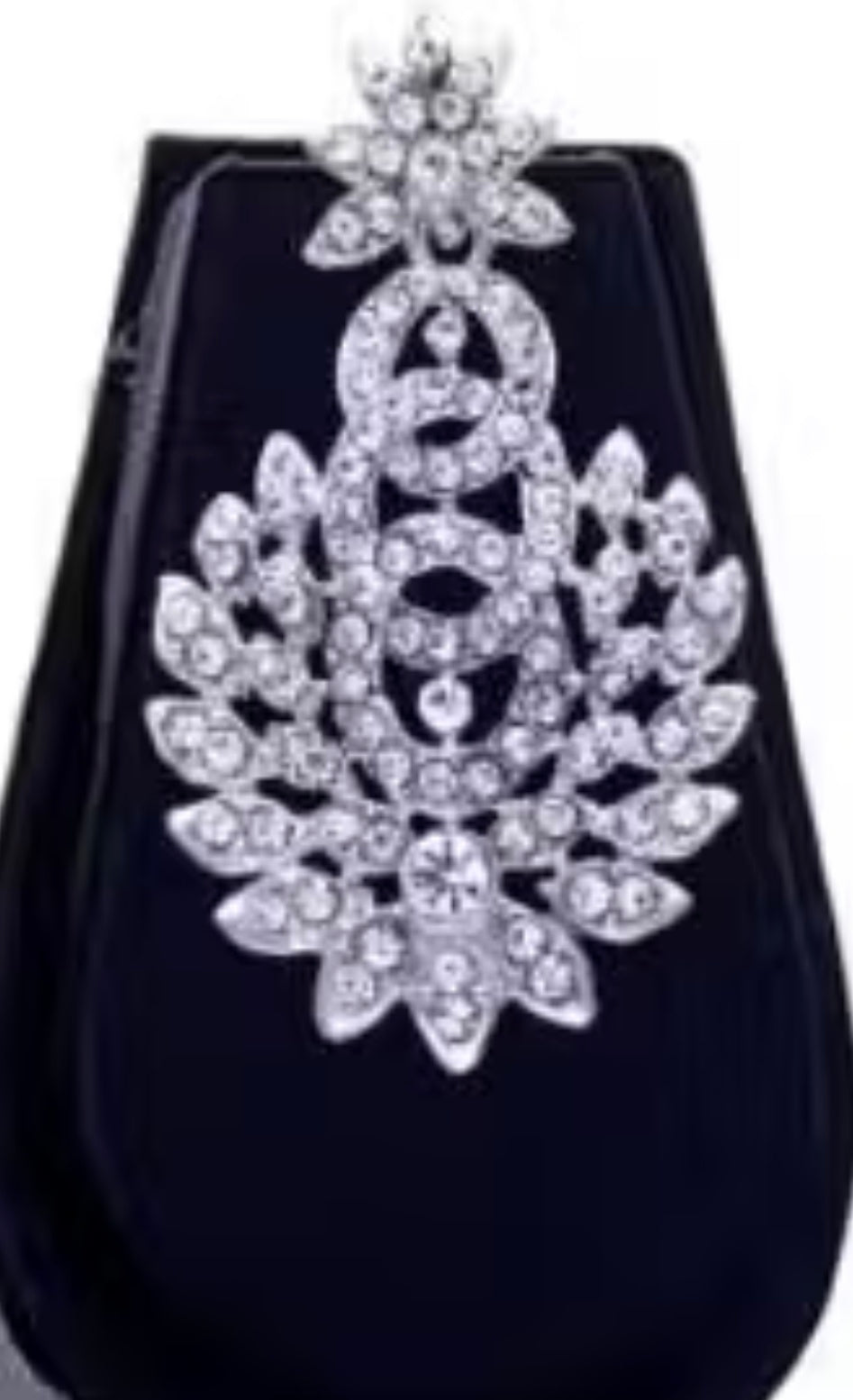 Sterling Rhodium Plated Jewellery Set With White Austrian Daimond