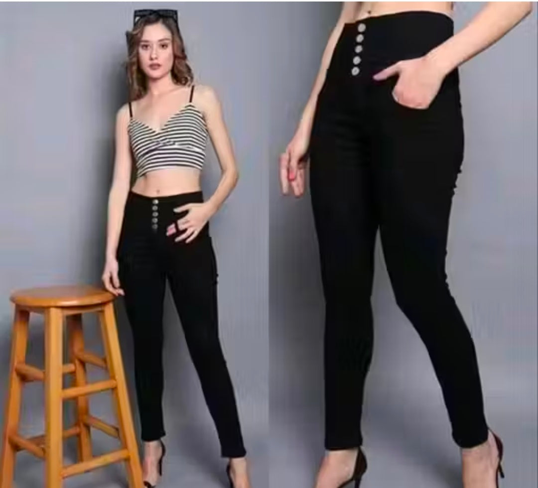 HOOZ BERRY WOMEN BLACK JEANS