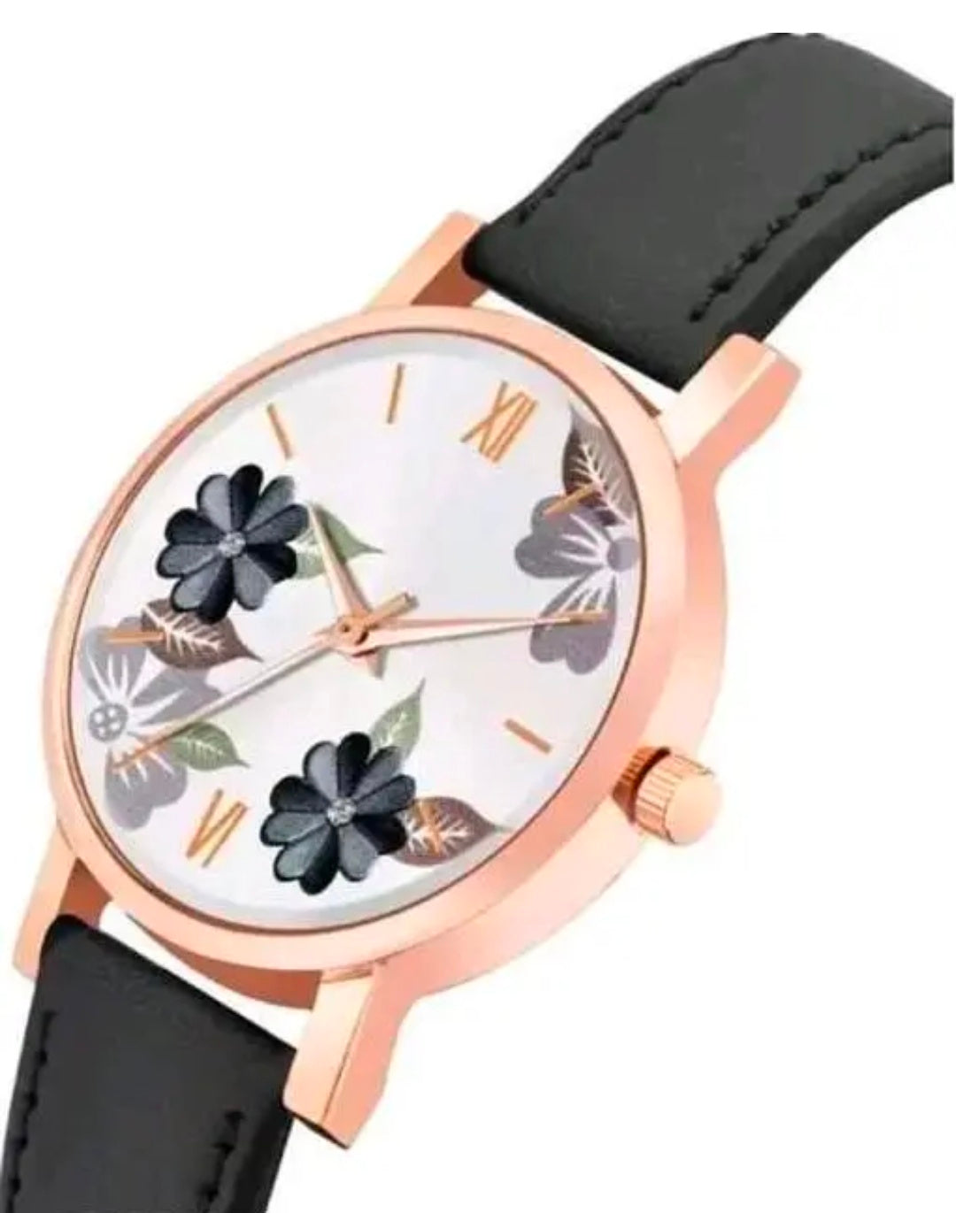 Special Valentine WOMEN'S ANALOG SILVER BLACK COLOUR WATCH