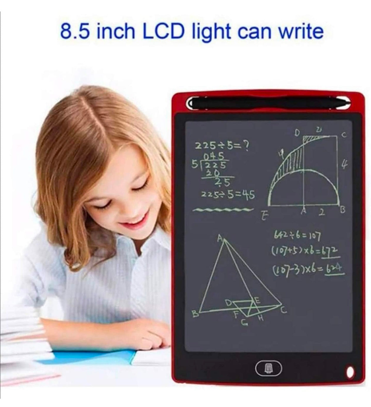 LCD Writing Tablet for Kids 8.5 Inch | Reusable Slate Pad for Boys & Girls | Drawing, Doodle & Study Tab for Age 2-10 Years | Screen-Free Toys for Learning & Fun Activities
