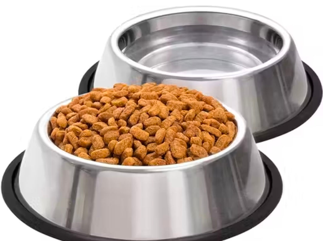 BUYBIRD Stainless Steel Dog Bowl Medium ( Buy 1 , Get 1 Free ),700 ml )