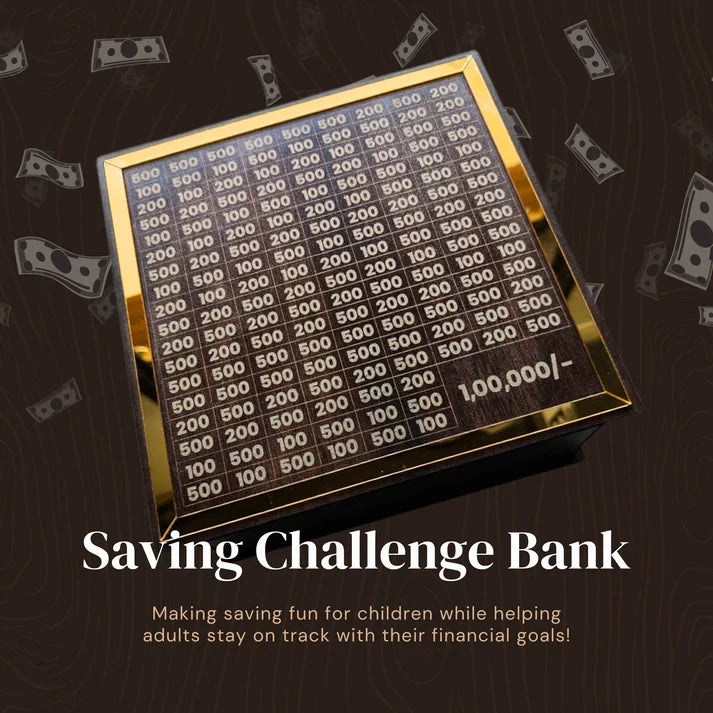 Piggy Bank for Kids & Adults, Savings One Lakh Challenge Box