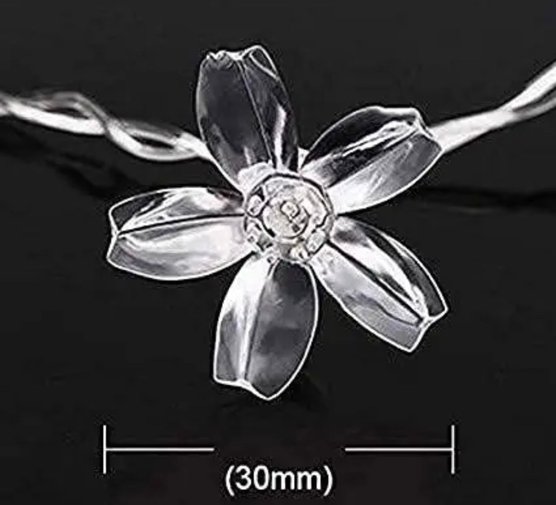 BM Ecom 36 LED 10 Meter Warm White Silicone Blossom Flower Fairy String Light Series lights for festival home decoration (warm white)