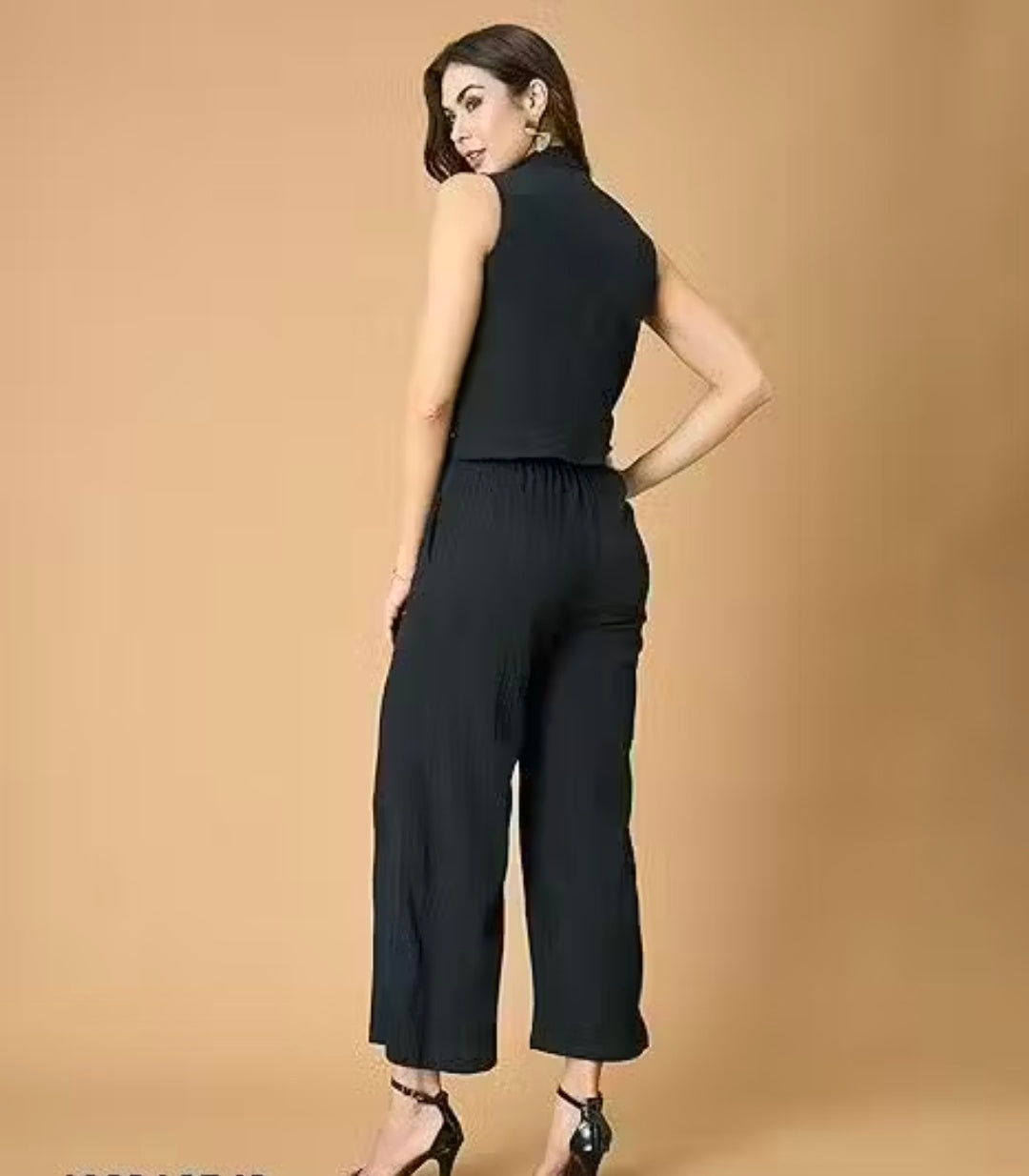 Fashfun Clothing Fancy, Modern, Fashionable, Classic and Latest Women's Printed Sleevless Maxi Dhoti Jumpsuit.Stylish one-piece dress with digital owl print, perfect for party wear