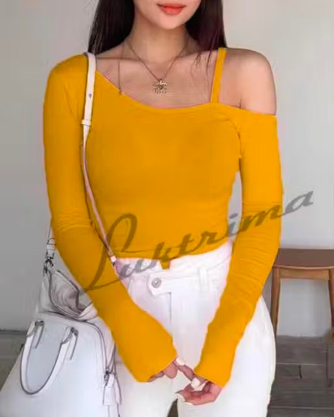 Luktrima New Latest One Shoulder Full Sleeve Top For Women
