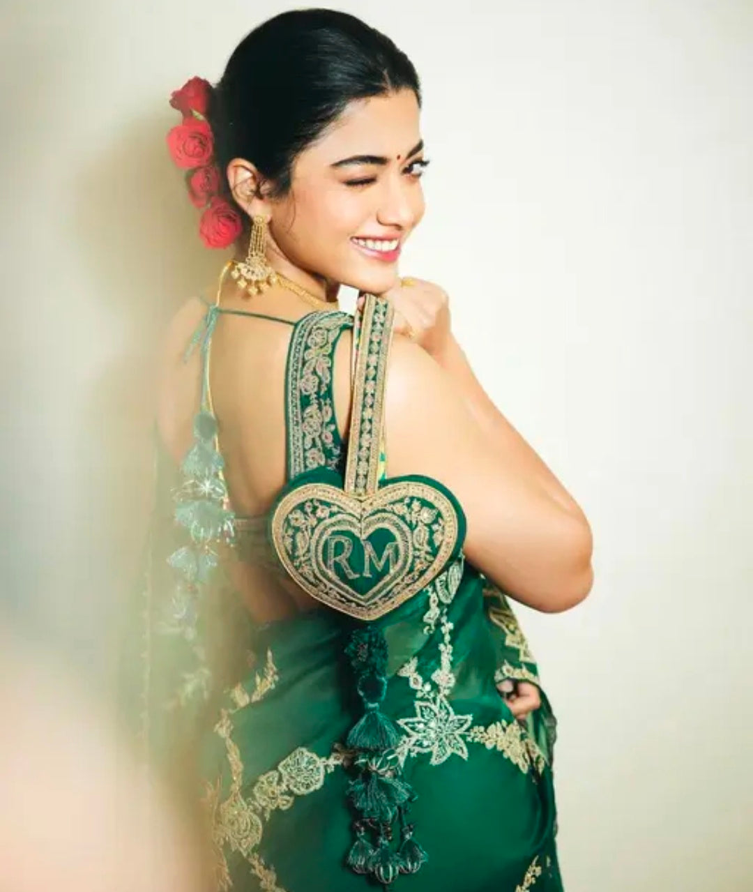 Bharodiya Enterprises Women's Trending Bollywood starrer Traditional Wedding and Party Wera Organza Sequence Saree With Work Blouse