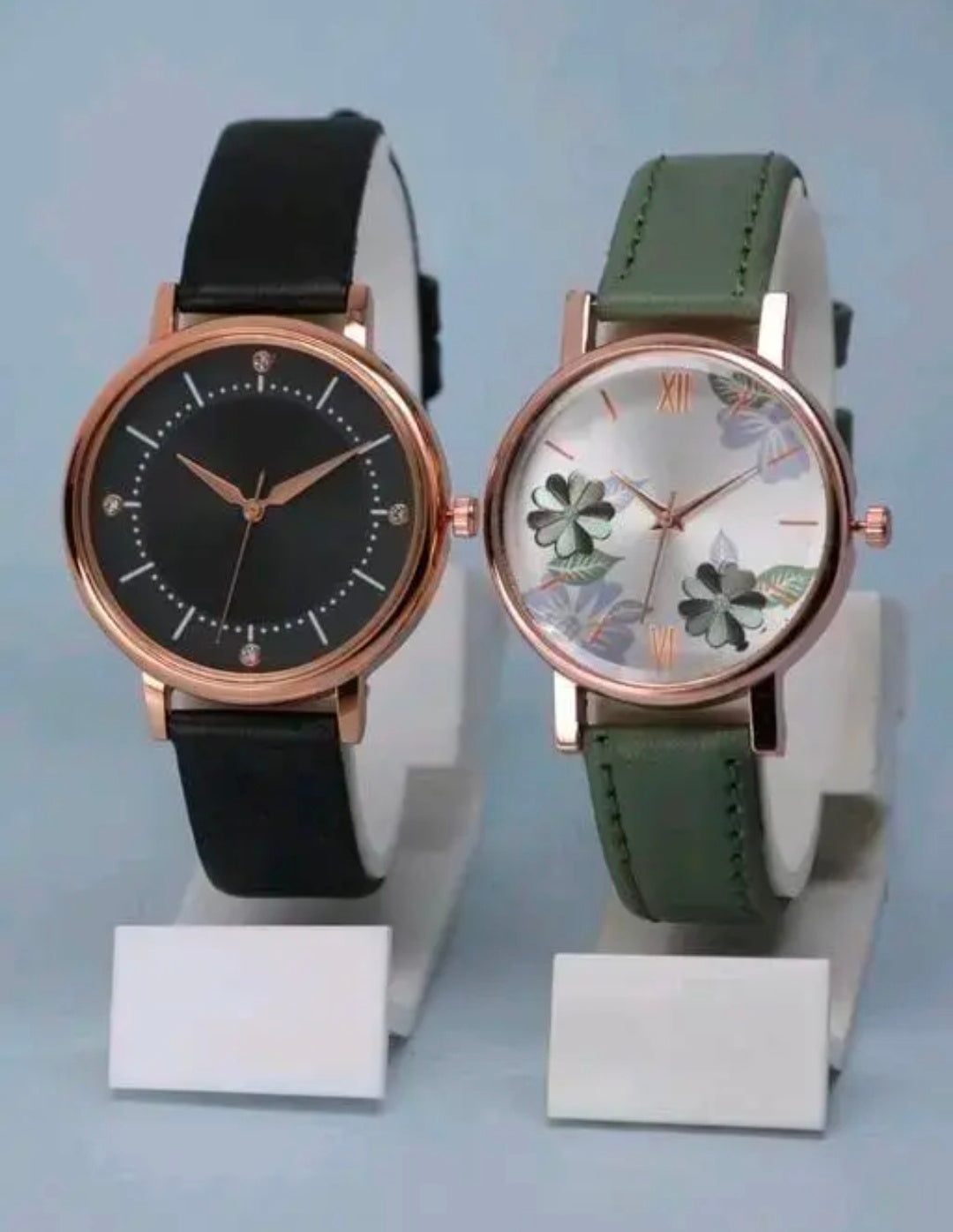 Best Quality Festive Season Flower Designer Round Dial Attractive Leather Belt Women Watches Combo Pack of 2 Watches combo for women stylish girl watches combo pack of 2 analog watches combo wrist watches combo watches for girls stylish watches Set