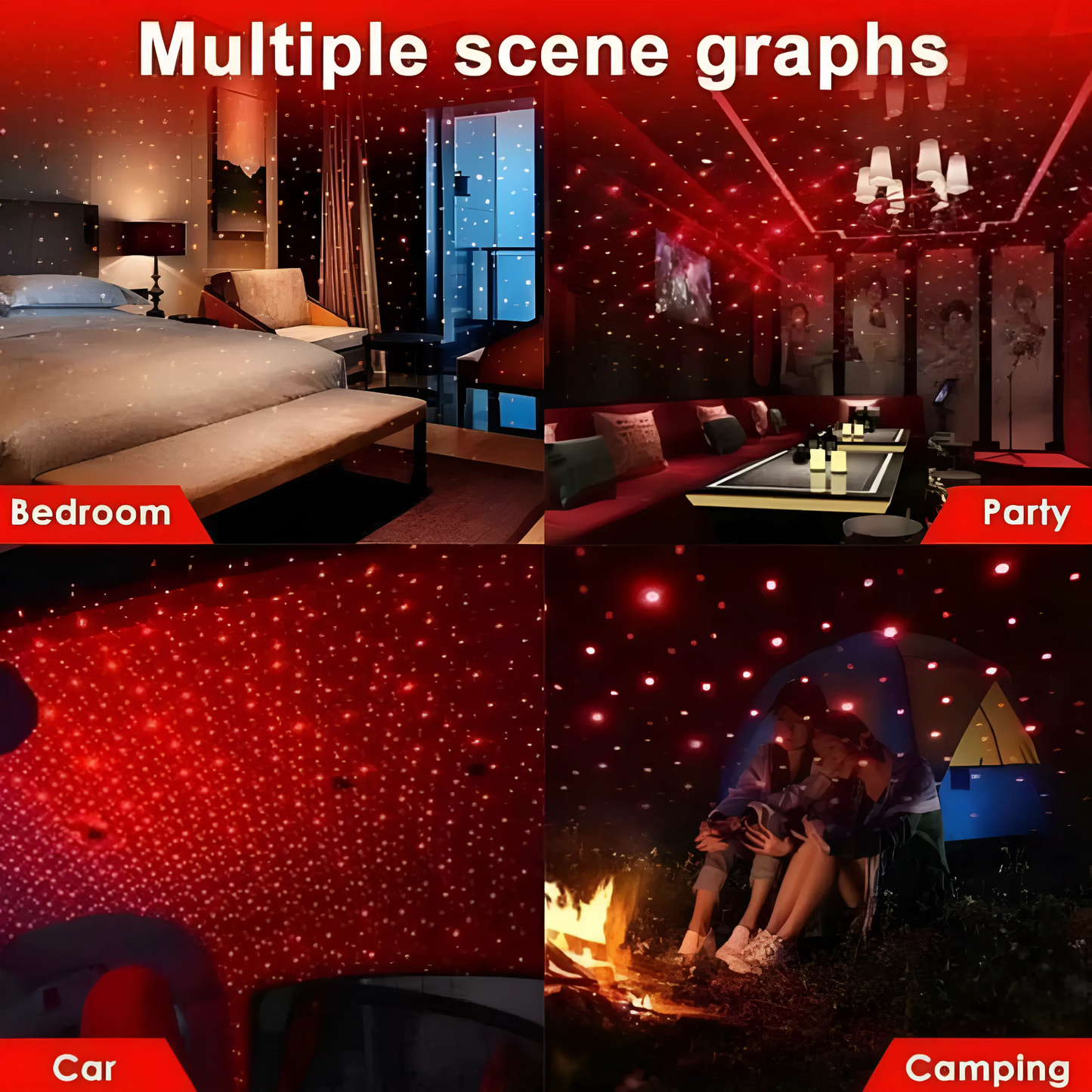 ๐๐๐ ๐ญ ๐๐ฒ๐ ๐ญ ๐๐ฟ๐ฒ๐ฒ LuxuryLightโข | USB Car Roof Star Light Mini Projector