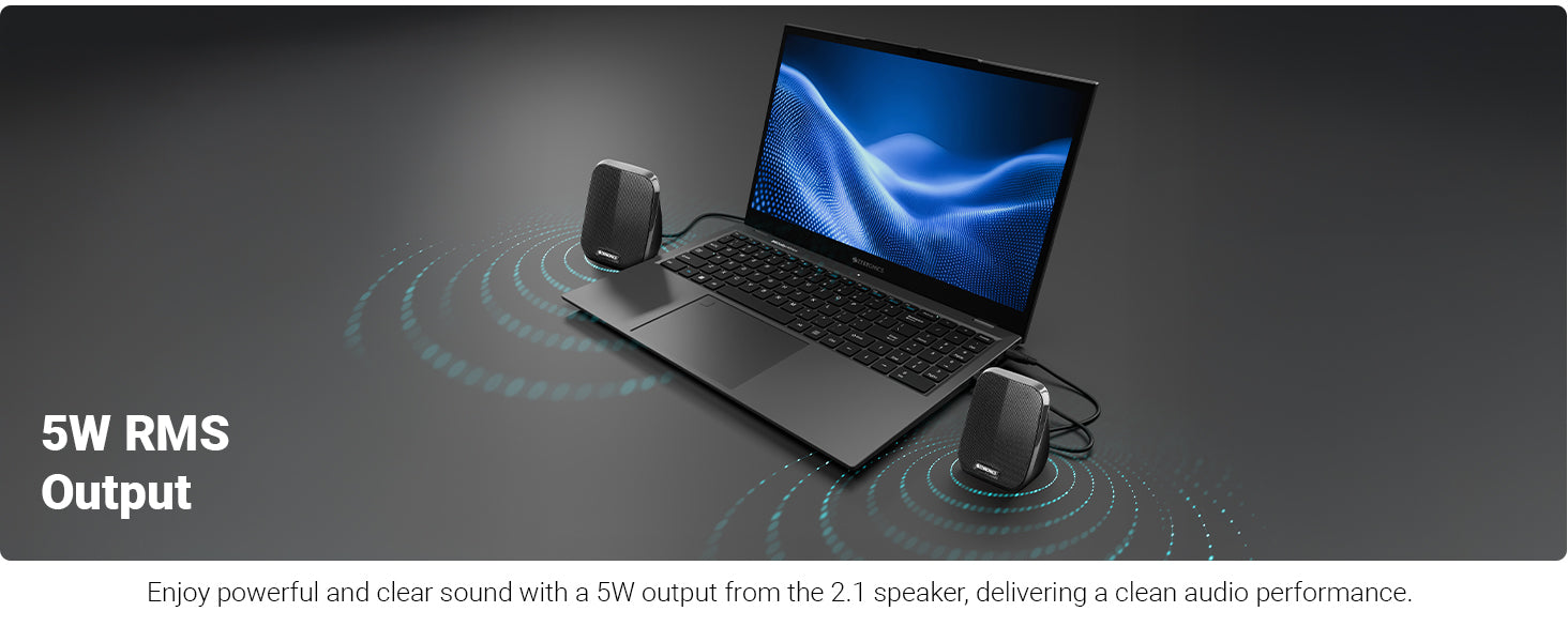 ZEBRONICS Fame 2.0 USB Computer Speakers: 5 Watts, USB Powered, AUX, Volume Control