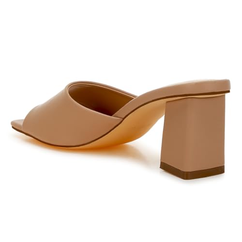 London Rag Faux Leather Block Heel Sandals for Women, Comfortable & Stylish