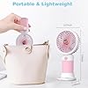 Munmoll Cute Mini Handheld Fan: 6-Hour Rechargeable 2000 mAh Portable Desk Fan