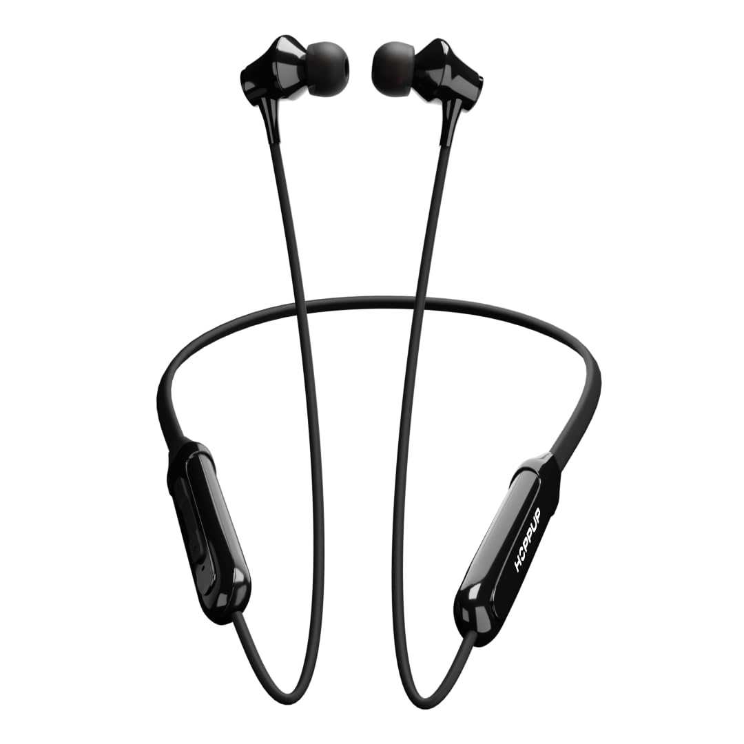 HOPPUP Alpha In-Ear Neckband: 50H Playtime, Gaming Mode, ENC Bluetooth Headset
