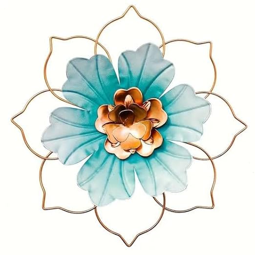 Modern Metal Art Wall Hanging: Iron Floral Decor for Living Room, Office, Diwali Gift