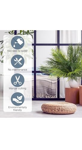 Lifelike Artificial Palm Plant, 9 Leaves, Green Tropical Decor for Home & Office