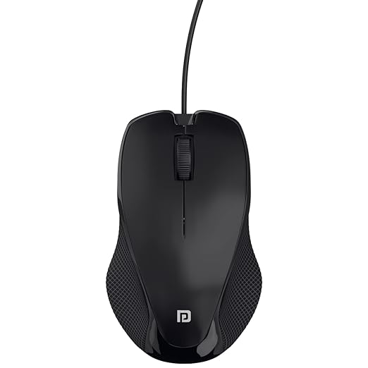 Portronics Toad 101 Wired Optical Mouse with 1200 DPI, Plug & Play, Hi-Optical Tracking