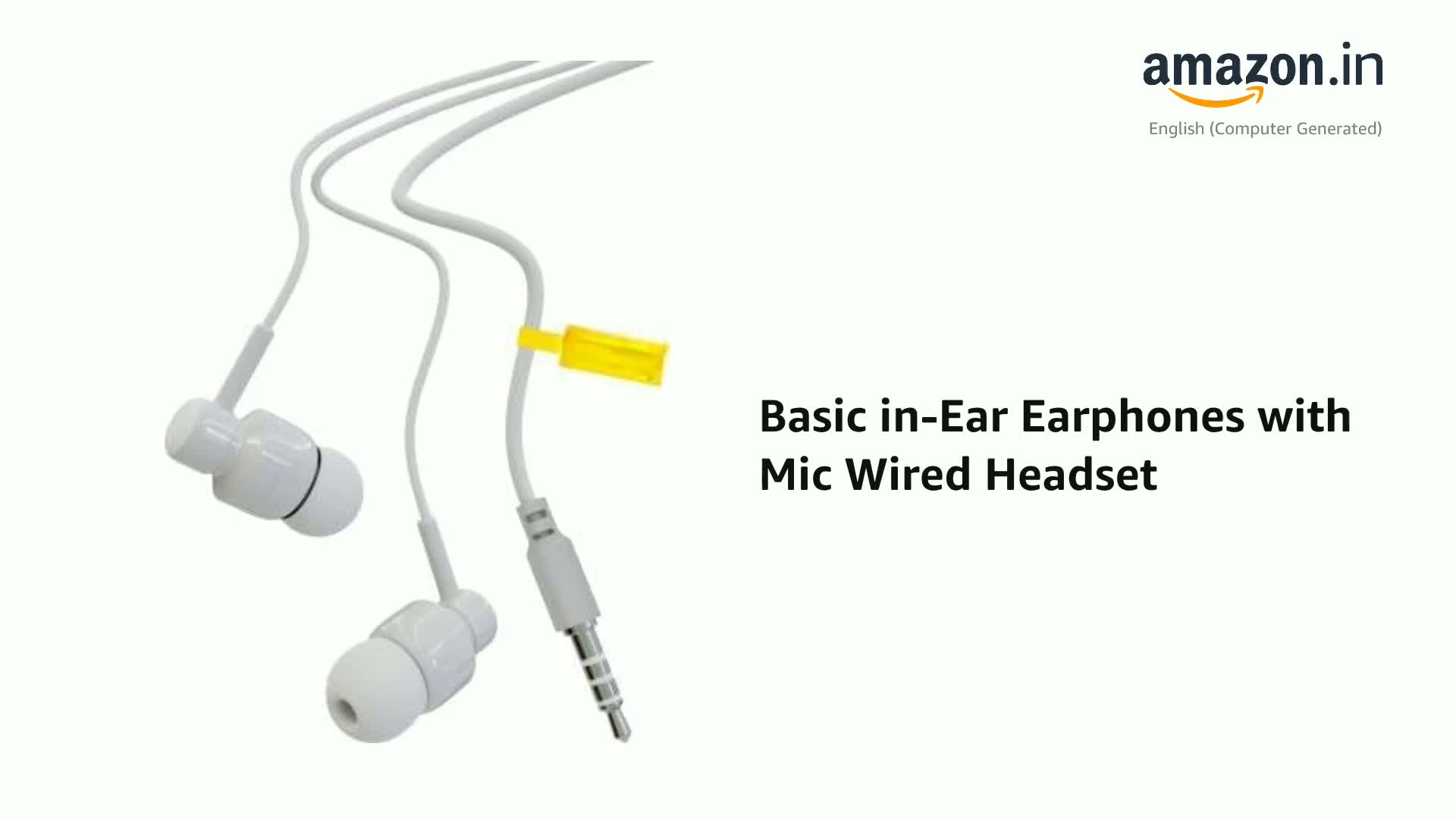 Basic In-Ear Earphones with Mic: Wired Headset for Clear Audio (2-Pack)