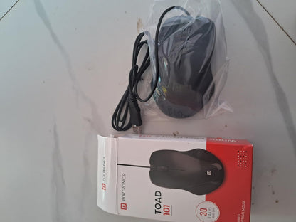 Portronics Toad 101 Wired Optical Mouse with 1200 DPI, Plug & Play, Hi-Optical Tracking