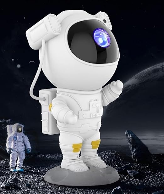 Toy Astronaut Galaxy Star Projector: Kids' LED Night Light for Bedroom Decor