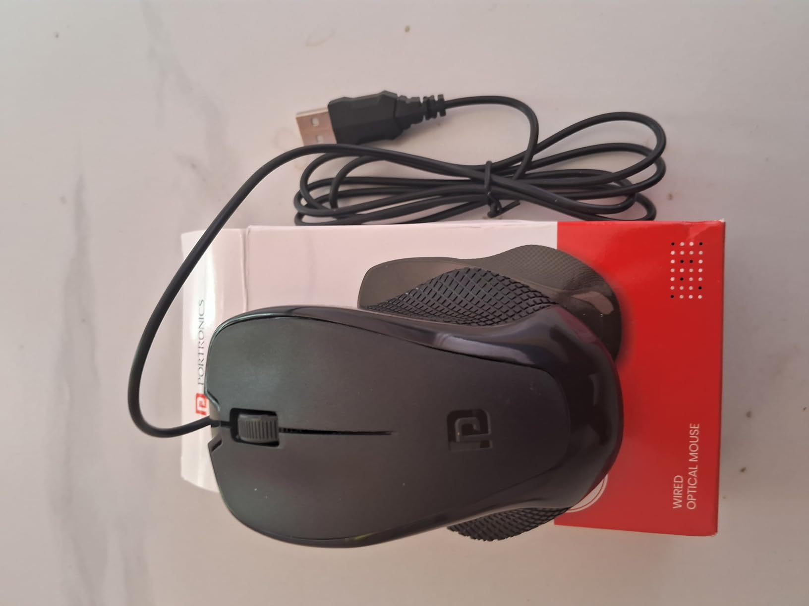 Portronics Toad 101 Wired Optical Mouse with 1200 DPI, Plug & Play, Hi-Optical Tracking