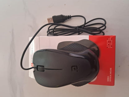 Portronics Toad 101 Wired Optical Mouse with 1200 DPI, Plug & Play, Hi-Optical Tracking