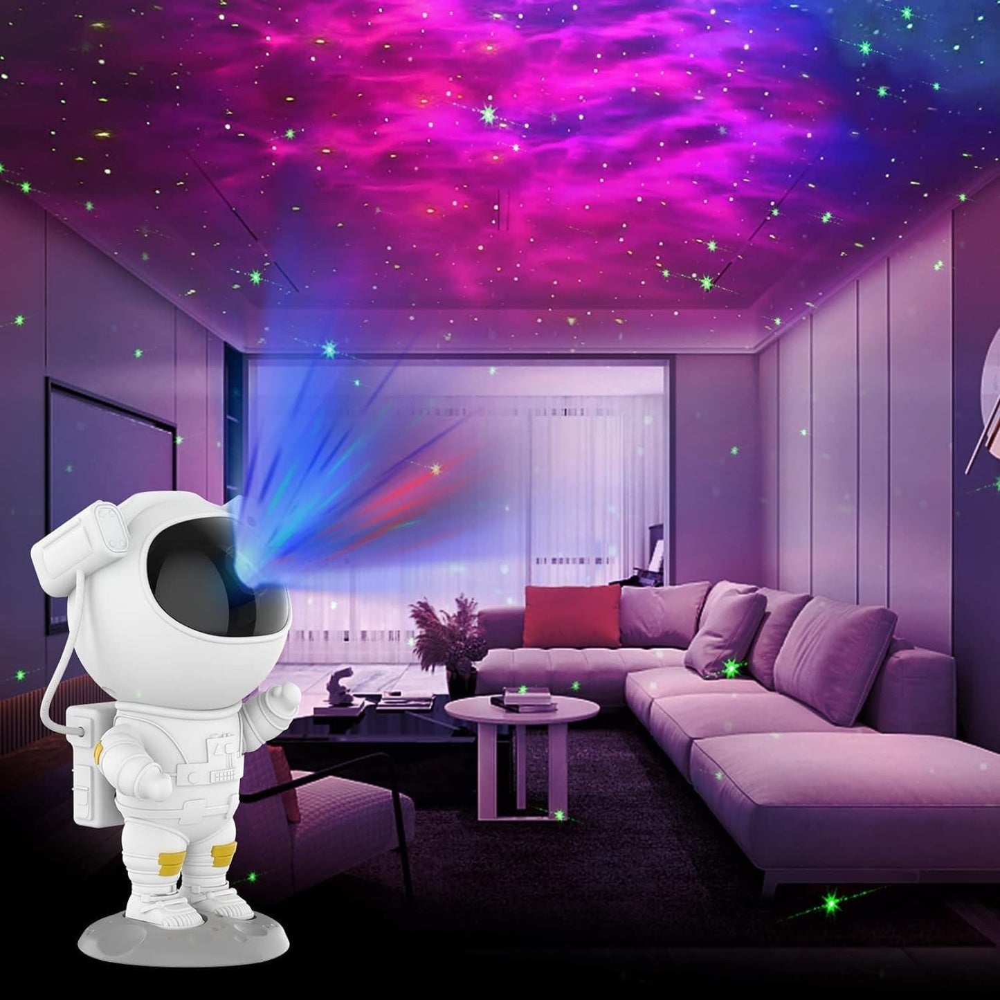 Toy Astronaut Galaxy Star Projector: Kids' LED Night Light for Bedroom Decor