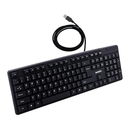 Zebion K500 USB Keyboard: Rugged, Ergonomic, 5 Million Keystrokes, Clicky-Touch Feel