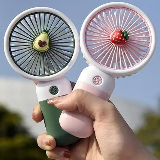 Munmoll Cute Mini Handheld Fan: 6-Hour Rechargeable 2000 mAh Portable Desk Fan