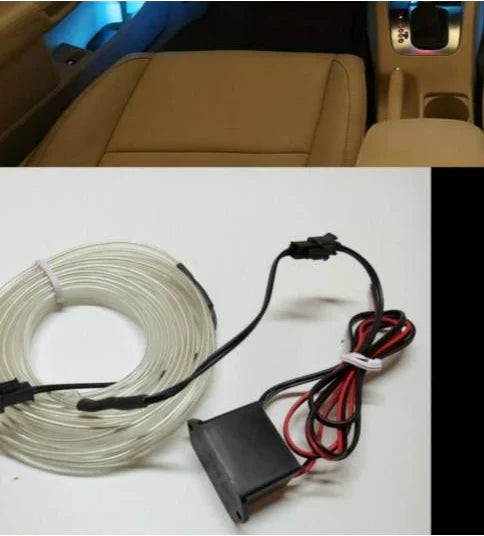 GlowRide Vibe Flexible Ambient Car Interior Lights - Music Sync RGB Multi-Color