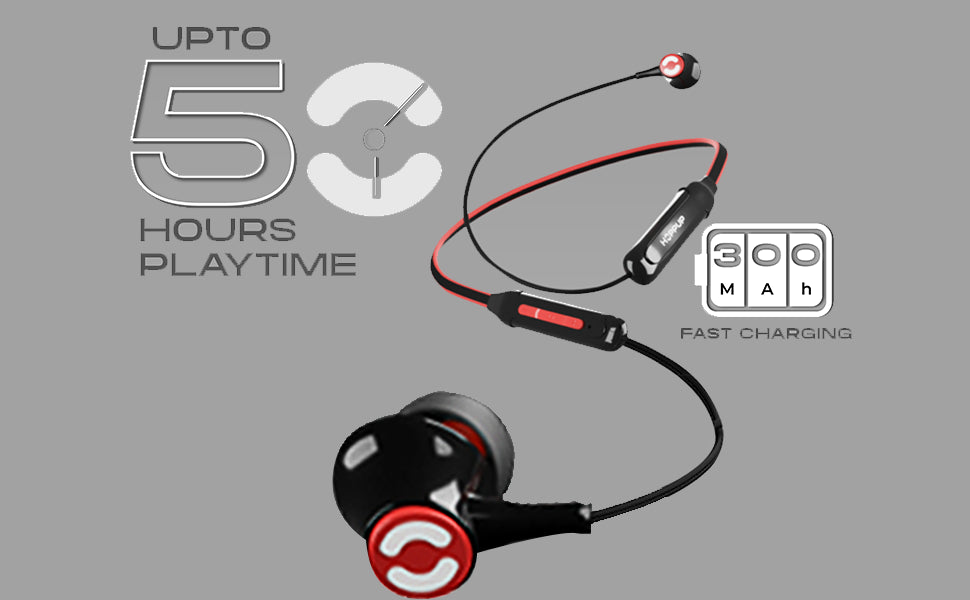HOPPUP Alpha In-Ear Neckband: 50H Playtime, Gaming Mode, ENC Bluetooth Headset