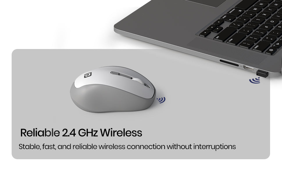 Portronics Toad 34 Wireless Mouse: Ergonomic, Adjustable Sensitivity, USB Receiver