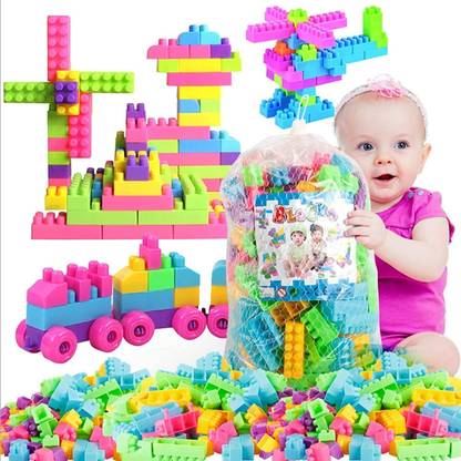 Sharvil DIY Plastic Building Blocks for Kids (50+ Pieces): Interactive Learning Set