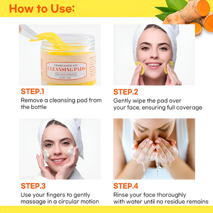 Turmeric & Kojic Acid Cleansing Pads (60 Pads)