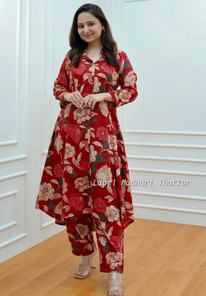GRECIILOOKS Women Co Ord Set for Women | Co Ord Set for Women Stylish | Kurta Set for Women | Kurta Set | Ethnic Co Ord Set for Women | 3/4 Sleeve Women Co-ord set