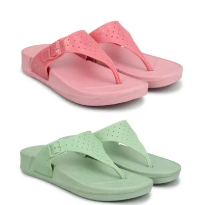 Women Slippers and flip flops light weight daily use and comfortable pack of 2