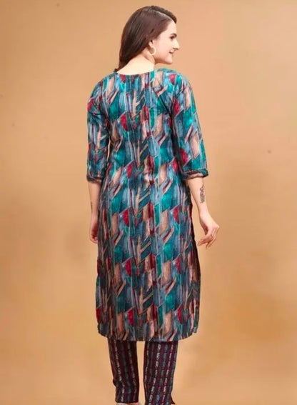 Approach Collection Festival and Daily Wear Floral Printed Kurta Set (Pack of 3)