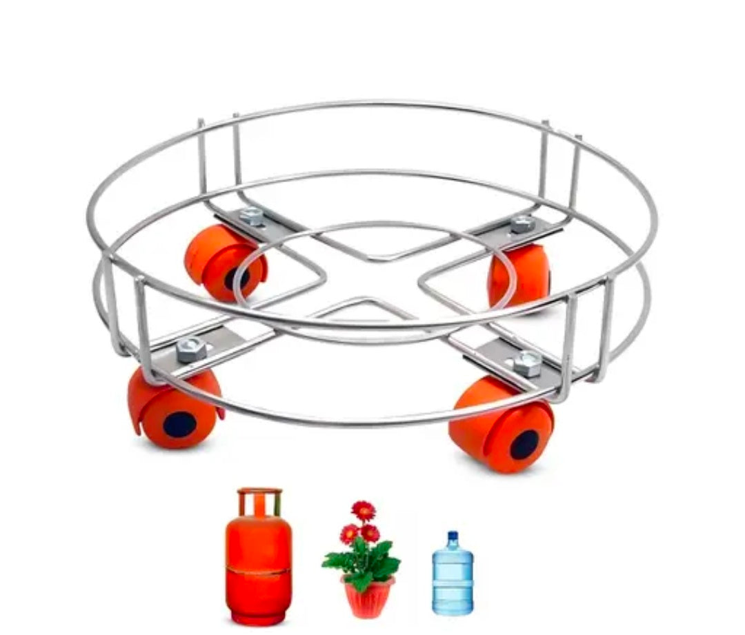 AMMARUBAL gas cylinder trolley,gas stand , cylinder trolley with heavy duty wheel