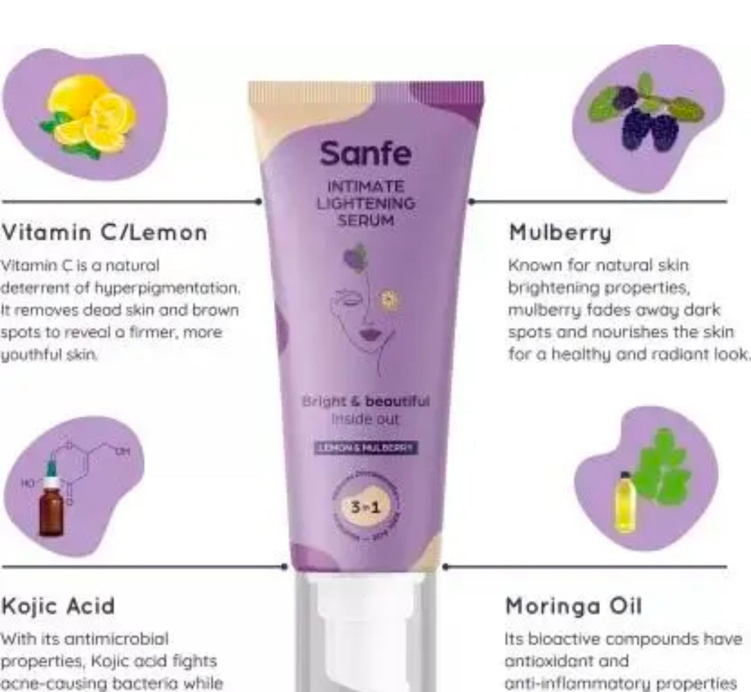 Sanfe Intimate Lightening Serum | For Dark Underarms, Inner Thighs, Knees And Bikini Area No Irritation (Lavender and Chamomile ) 100 ml Wash|Vagina Wash Pump|
500+ bought in past month