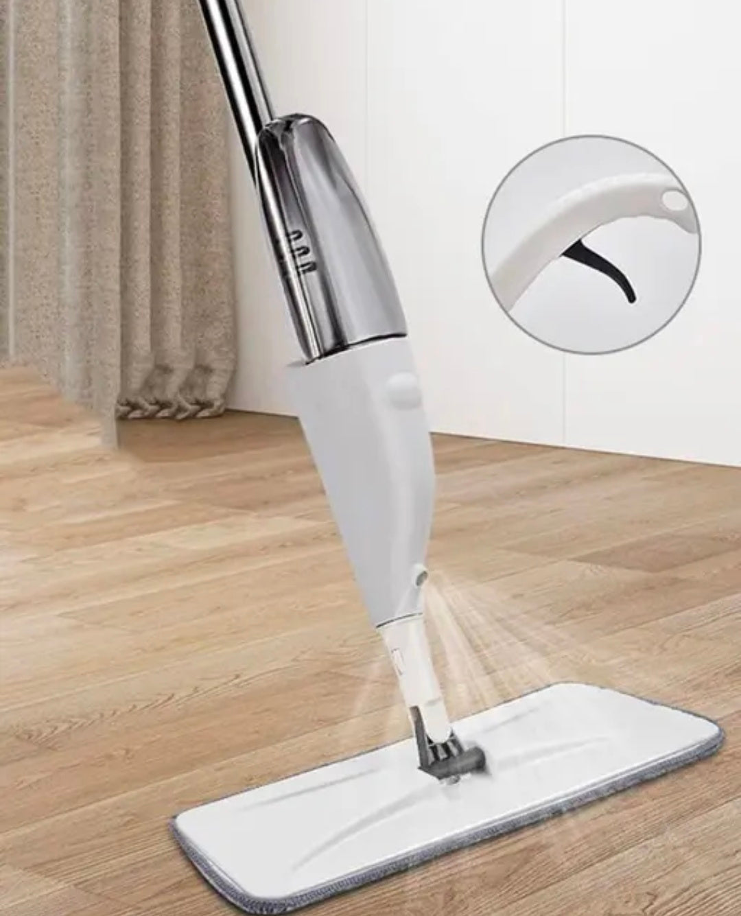 Spray Mop set with microfiber washable pad,best 360 degree easy floor cleaning for home & office,Aluminium