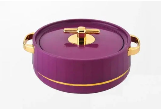 Deluxe Decor 3000 Inner Stainless Steel Insulated Casserol PurpleGold Thermoware Casserole (1600 ml)