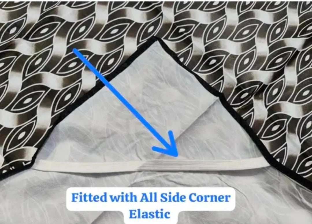 MH Printed Waterproof Bedsheet/Mattress Protector/Baby Mat/Elastic/Fitted Bedsheet Size (72" X 75") inches with Superior/Heavy Quality