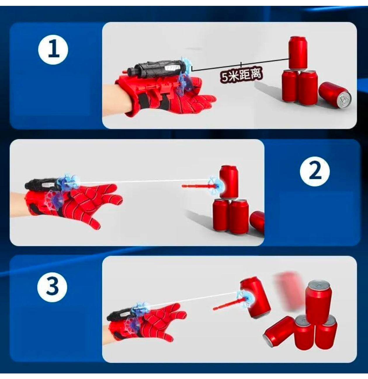 Spider Web Shooters Toy for Kids Fans, Hero Launcher Wrist Toy Set,Cosplay Launcher Bracers Accessories,Sticky Wall Soft Bomb Funny Children's Educational Toys
